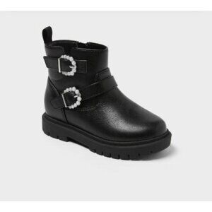 Cat & Jack Toddler Girls Evie Lug Sole Ankle Boots size 7T NWT